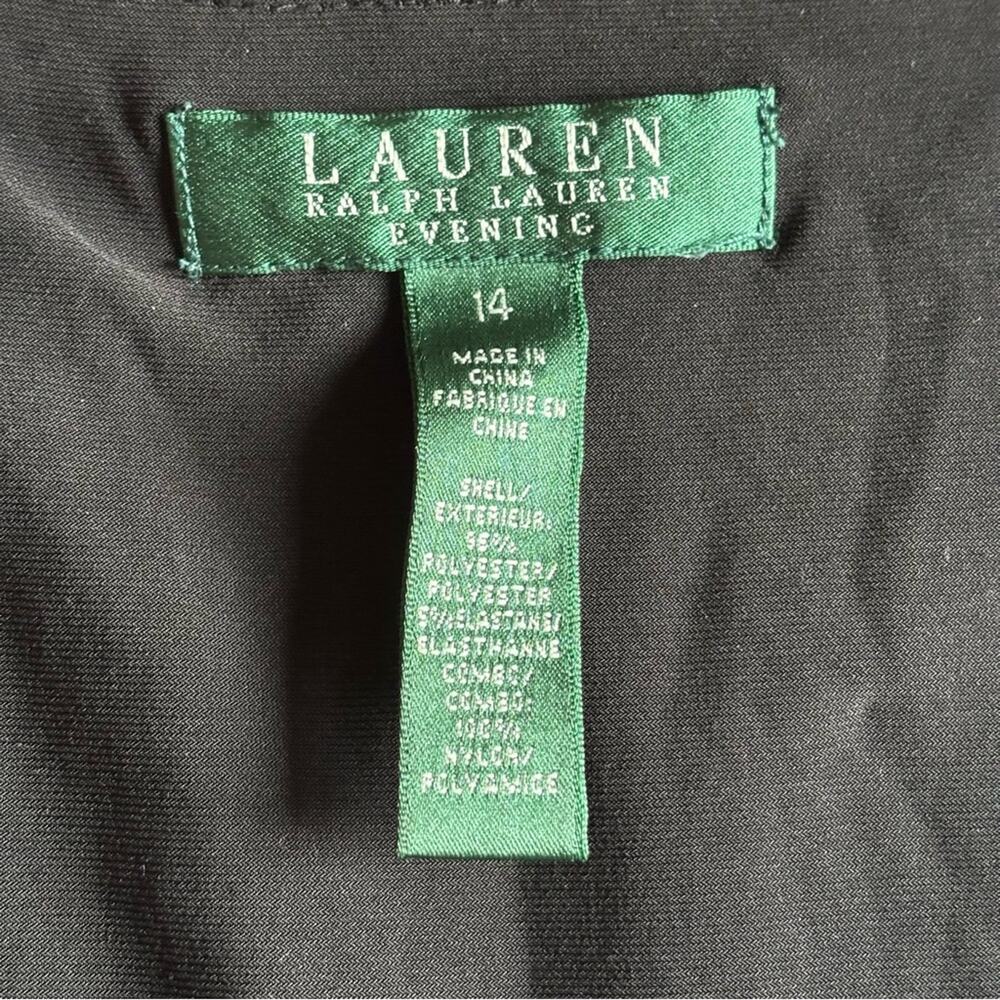 Lauren Ralph Lauren Evening Sequin Black Maxi Dress- Size 14 - Picture 6 of 9